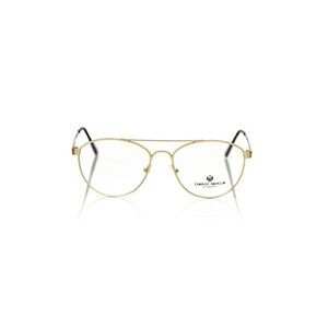Frankie Morello Gold Metallic Men's Frame Aviator Men's Eyeglasses
